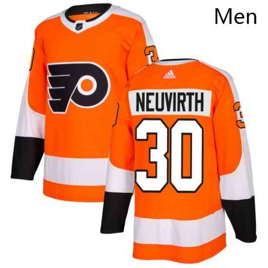 Mens Adidas Philadelphia Flyers 30 Michal Neuvirth Authentic Orange Home NHL Jersey